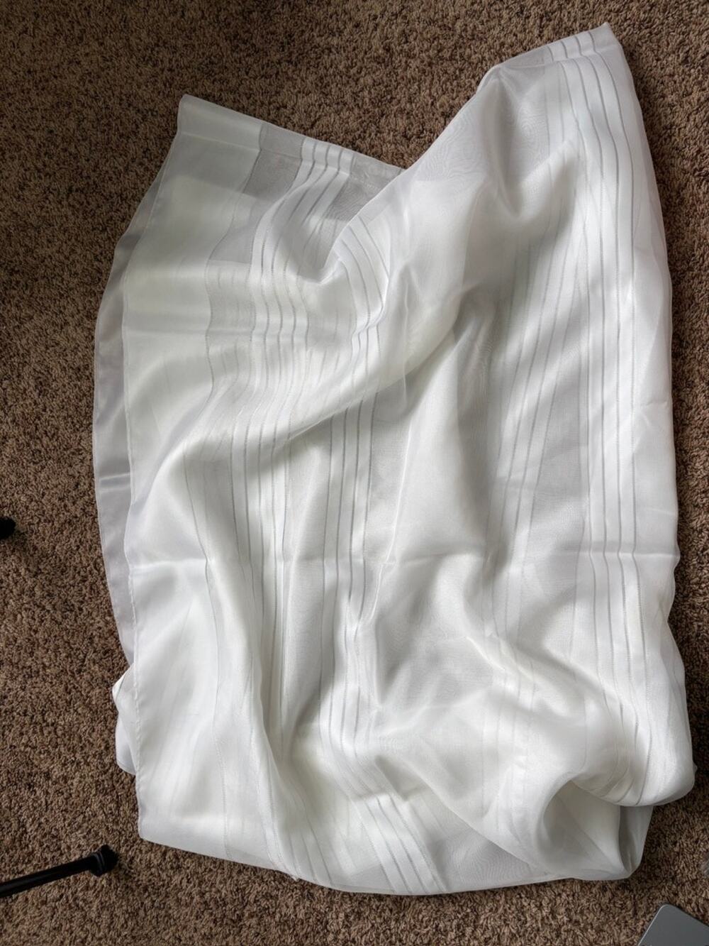 Vintage Sleater White Sheer Rectangular Table Cloth  in Original Box
